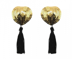 Украшения для сосков Heart Shine Nipples Tassels, золотые - Toyz 4 Lovers