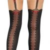 Колготки Cottelli Legwear Tights with Suspender Straps, черные - Cottelli Collection