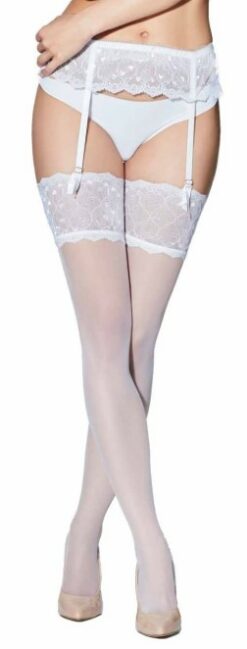 Чулки Kiss Me Sofia, белые - Kiss Me