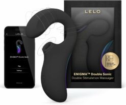 Звуковой стимулятор с вибрацией Lelo Enigma Double Sonic (Лело Энигма Дабл Соник), черный - Lelo