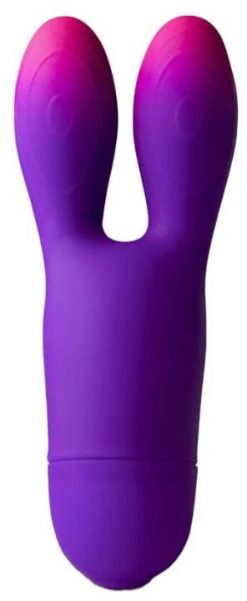 Клиторальный вибратор Rocks-Off Glo-Girl Bunny, фиолетово-розовый - Rocks-Off