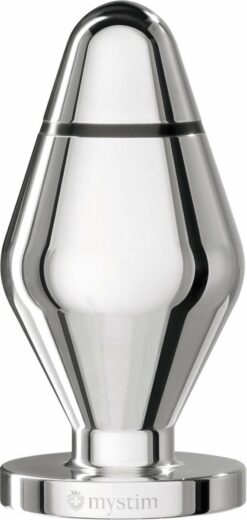 Анальная пробка для электростимуляции Mystim Big John, серебряная - Mystim