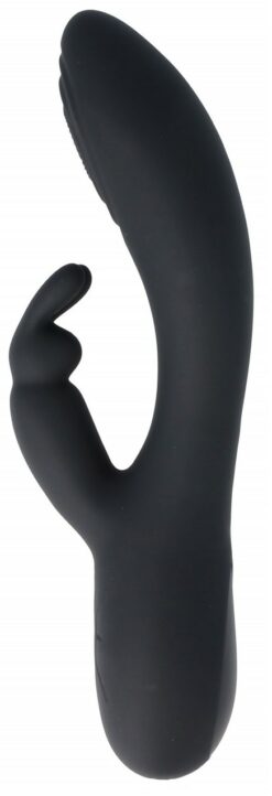 Вибратор с пульсацией Virgite Vibes Rabbit And Vibrator With Tapping V9, черный - Virgite