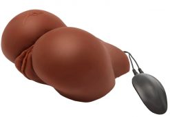 Искусственная вагина и анус с вибрацией Bangers Big Ass Banger, коричневая - XR Brands