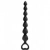Анальная цепочка Glamy Back Love Silicone Anal Strip 18cm, черная - Concorde
