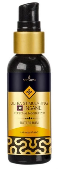 Лубрикант с эффектом вибрации Sensuva Ultra-Stimulating On Insane Butter Rum - сливочный ром, 57 мл - Sensuva