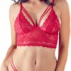 Комплект Cottelli Lingerie Set 221363031, красный: топ + трусики-стринги - Cottelli Collection